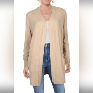 NWT Barefoot Dreams CozyChic Lite Long Cardigan Soft Camel